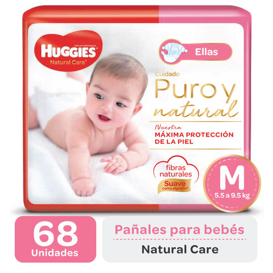 PAÑAL HUGGIES NATURAL CARE ELLAS Mx68